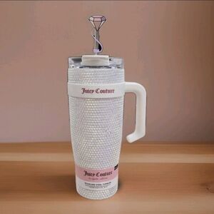 Juicy Couture 40oz Bling Tumbler Discontinued Rare Rhinestone Cup Iridescent NEW
